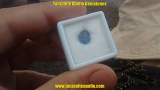 Tanzanite of oval shape