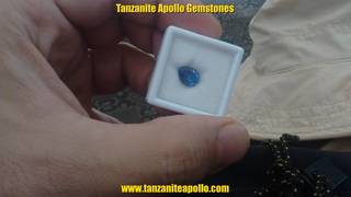 Teardrop shaped Tanzanite gemstone