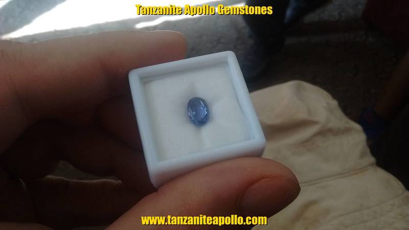 Oval shaped Tanzanite gemstone