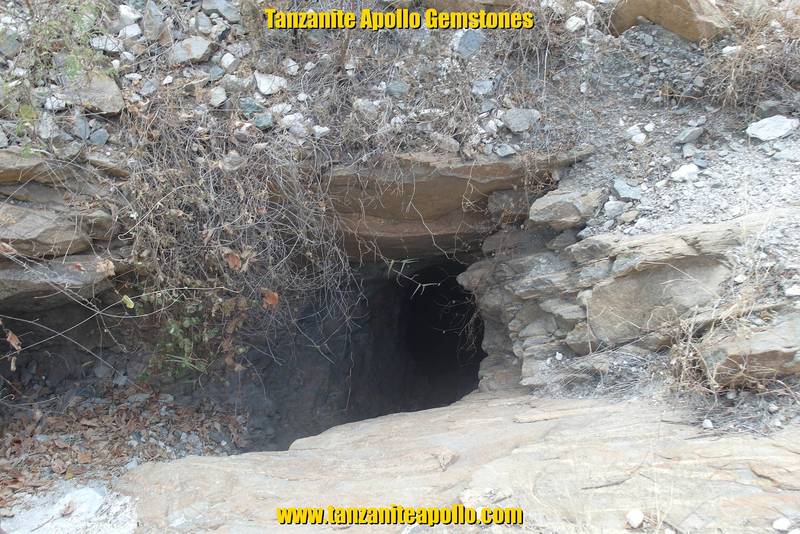 Mining shaft for prospecting of Tanzanite gemstone
