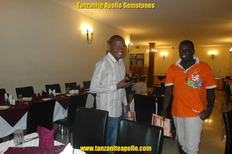 Mining Engineer and our broker Martin in Hotel New Safari, Arusha, August 2017