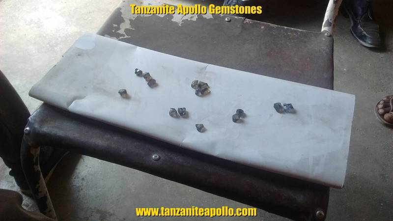 Selection of Tanzanite gemstones