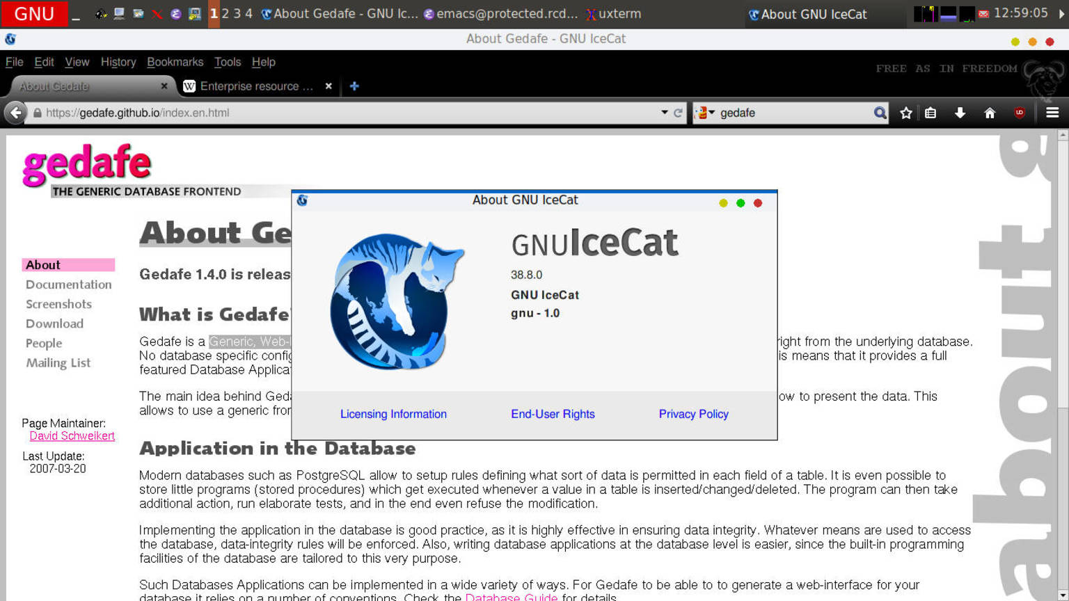 gnu icecat browser.