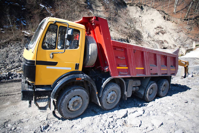 Truck on the mining site