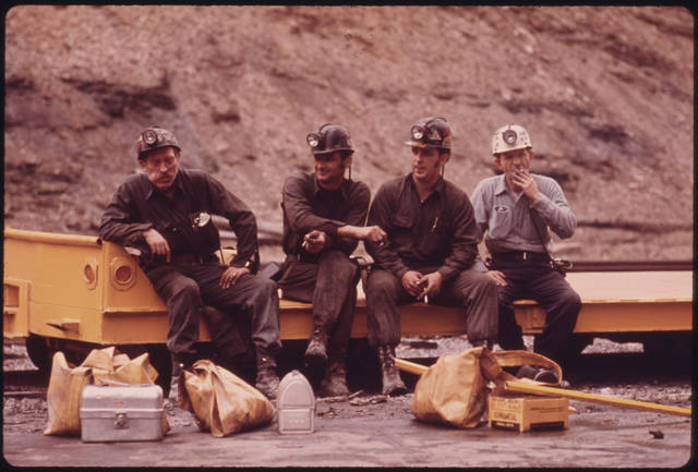 Miners waiting for work